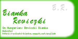 bianka reviczki business card